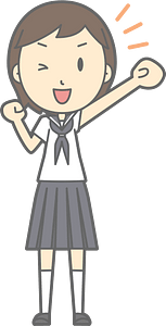 Female Student Fist Pump