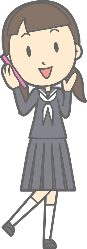Female Student Mobile Phone