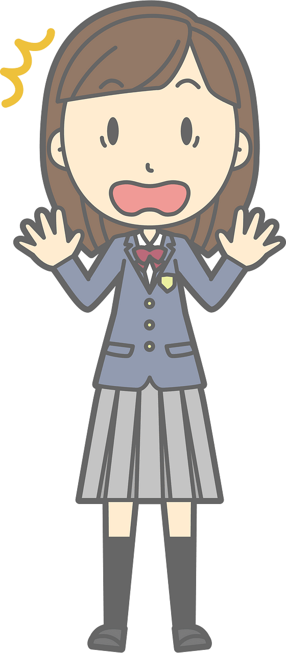 Female Student Surprised