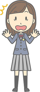 Female Student Surprised