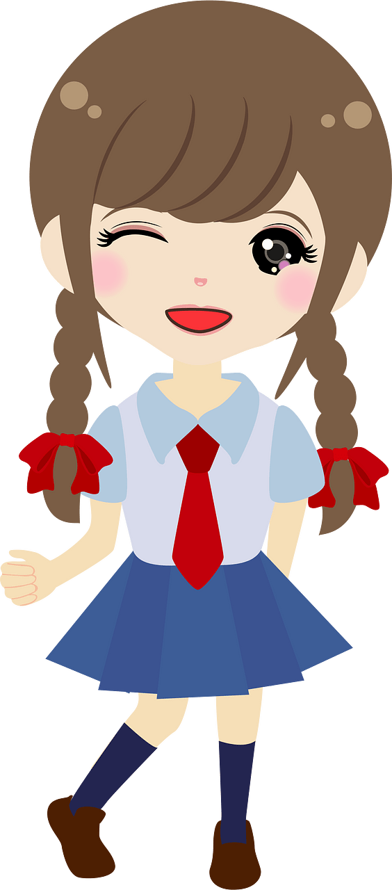 Female Student Wink