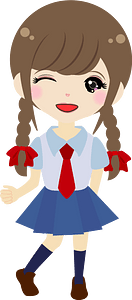 Female Student Wink