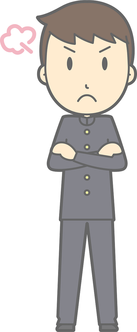 Male Student Angry