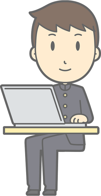 Male Student Laptop Computer