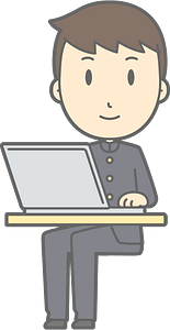 Male Student Laptop Computer