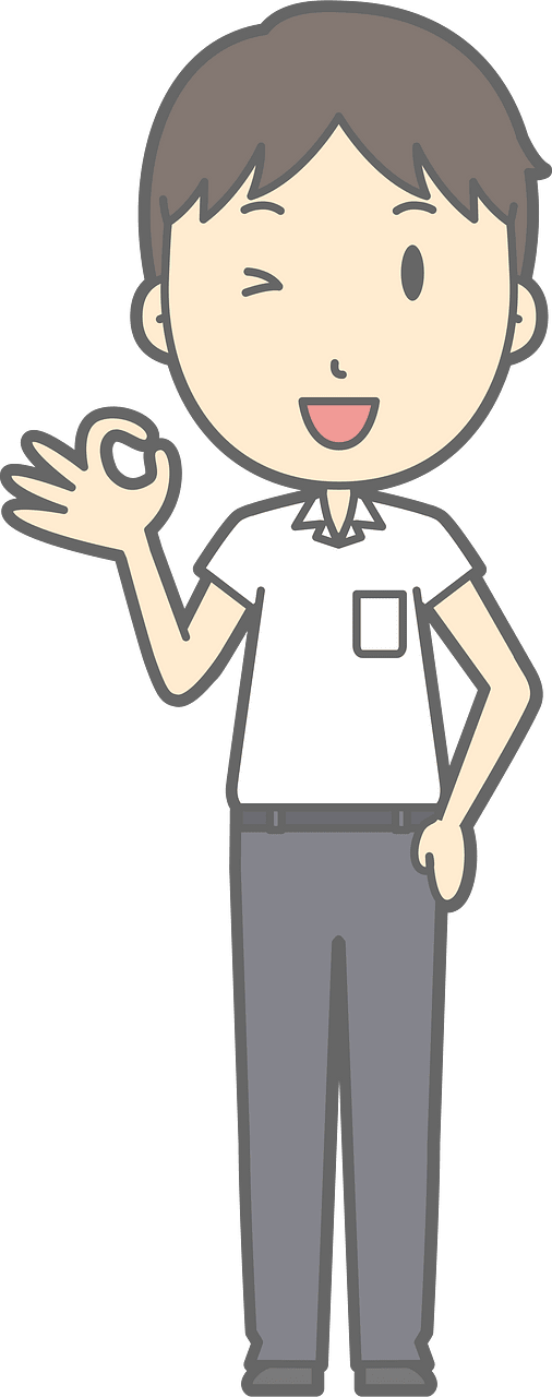 Male Student Ok Sign