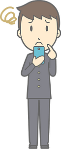 Male Student Smart Phone