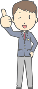Male Student Thumbs up