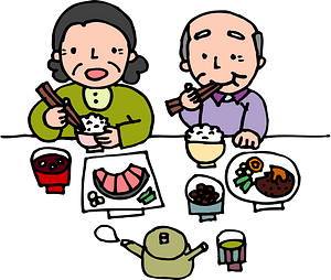 Meal Old Couple Eat
