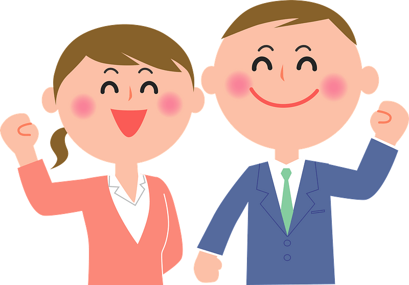 Businessman and Businesswoman