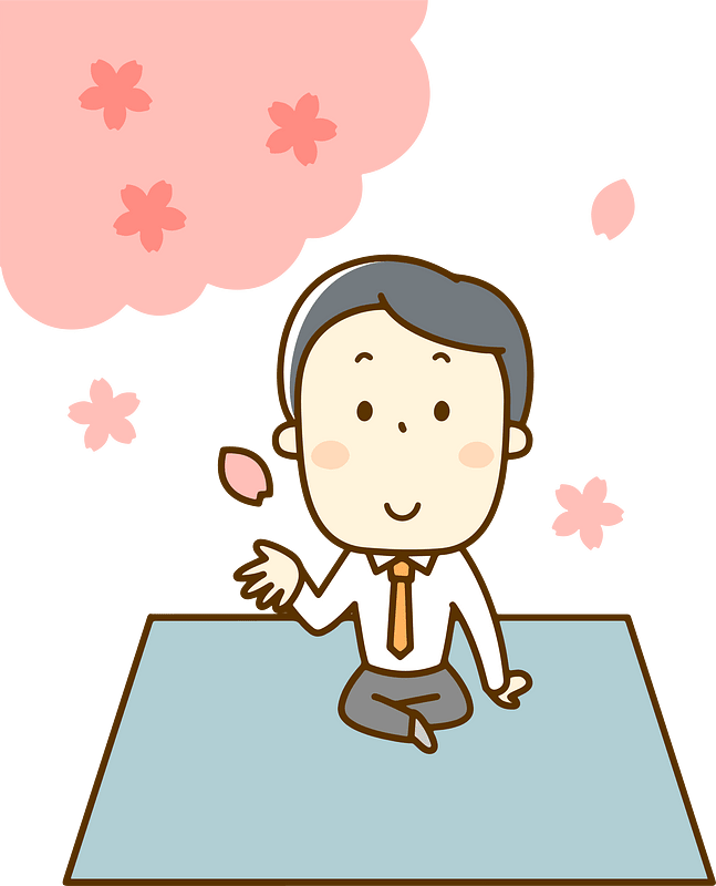 Businessman Hanami Cherry Blossoms