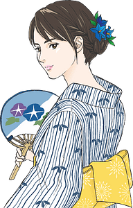 Woman Girl Yukata