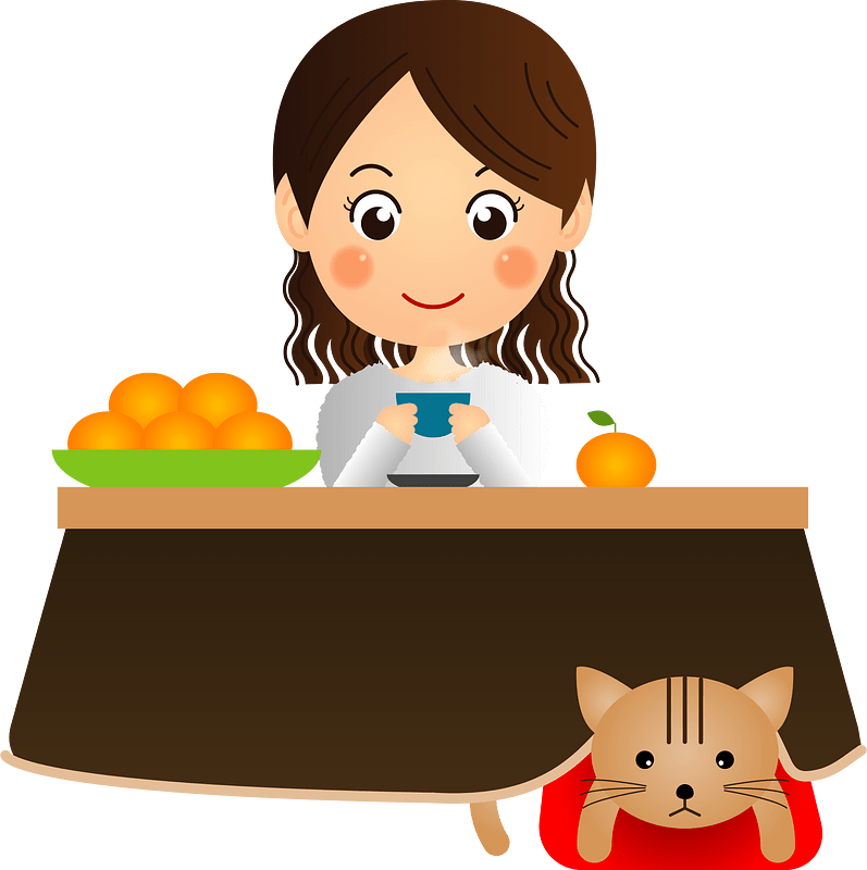 Kotatsu Woman Cat