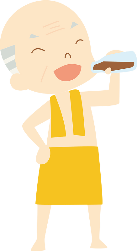 Old Man Drinking Coffee Milk