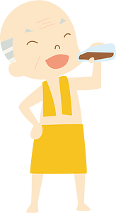 Old Man Drinking Coffee Milk