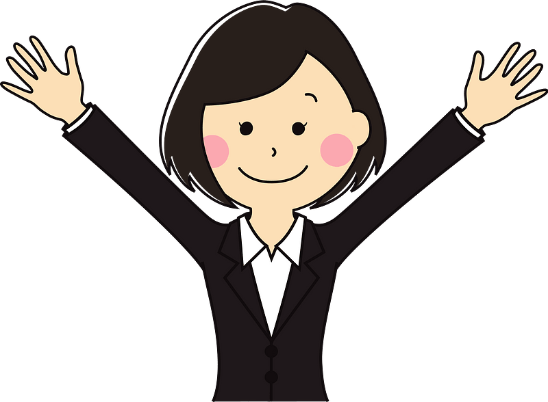 Businesswoman is Expressing Joy