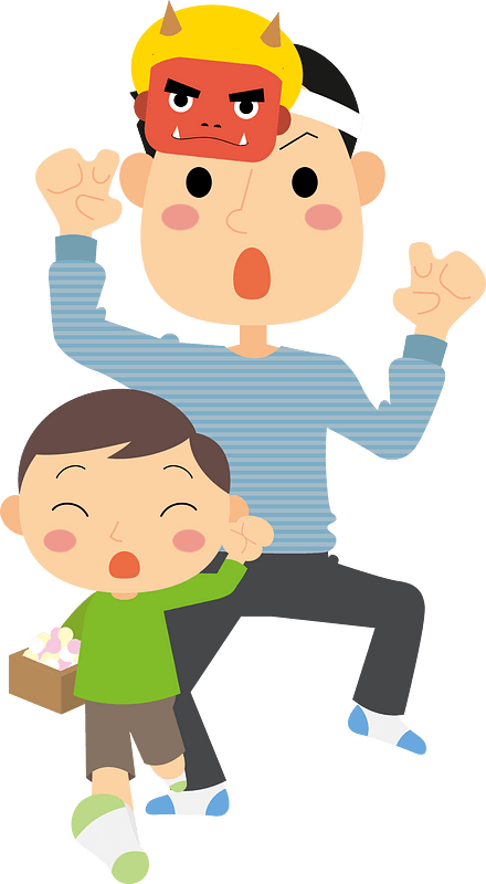 Setsubun Father Son