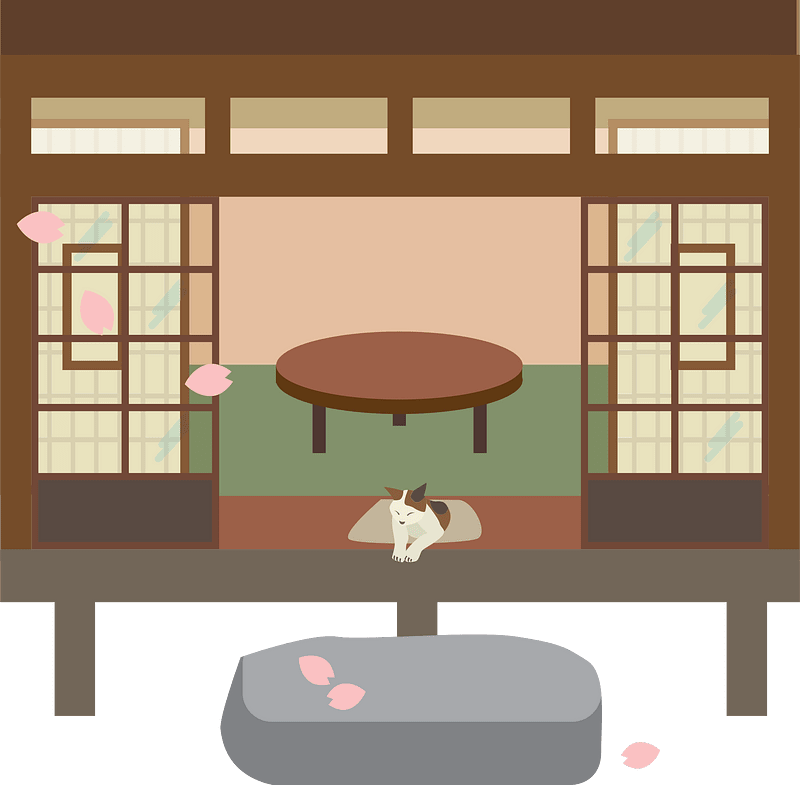 Engawa Cherry Petal Cat