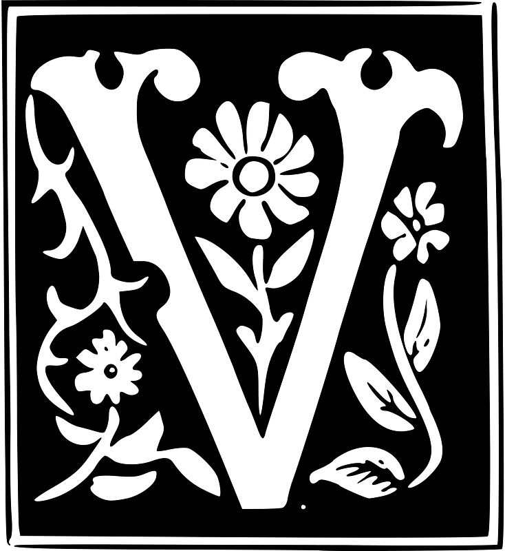 Decorative Letter V