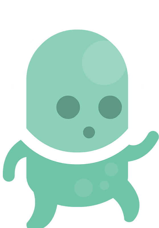 Green alien anxious