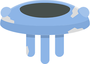 Blue saucer