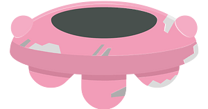 Pink saucer