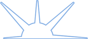 Blue half star light