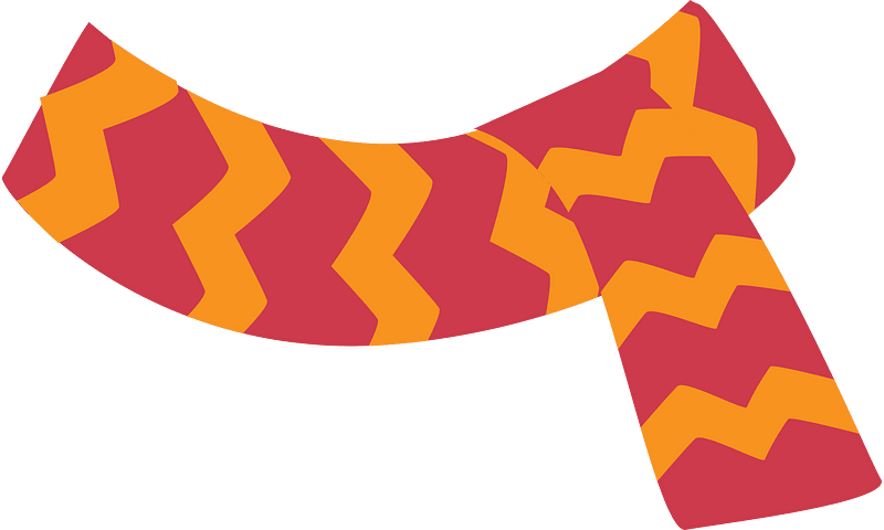 Scarf red-orange