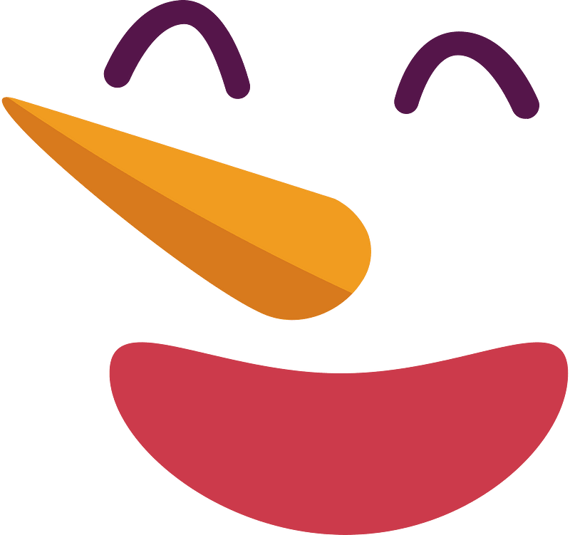 Delightful snowman face