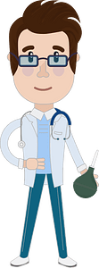 Doctor keeps an enema