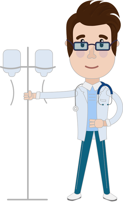 Doctor with dropper