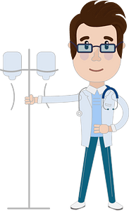 Doctor with dropper