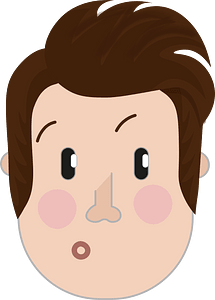 Confused man head