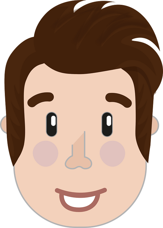 Smiling man head