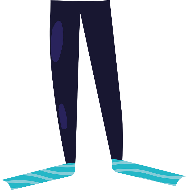 Scuba diver legs