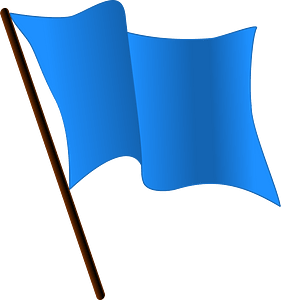 Dodgerblue Flag Waving