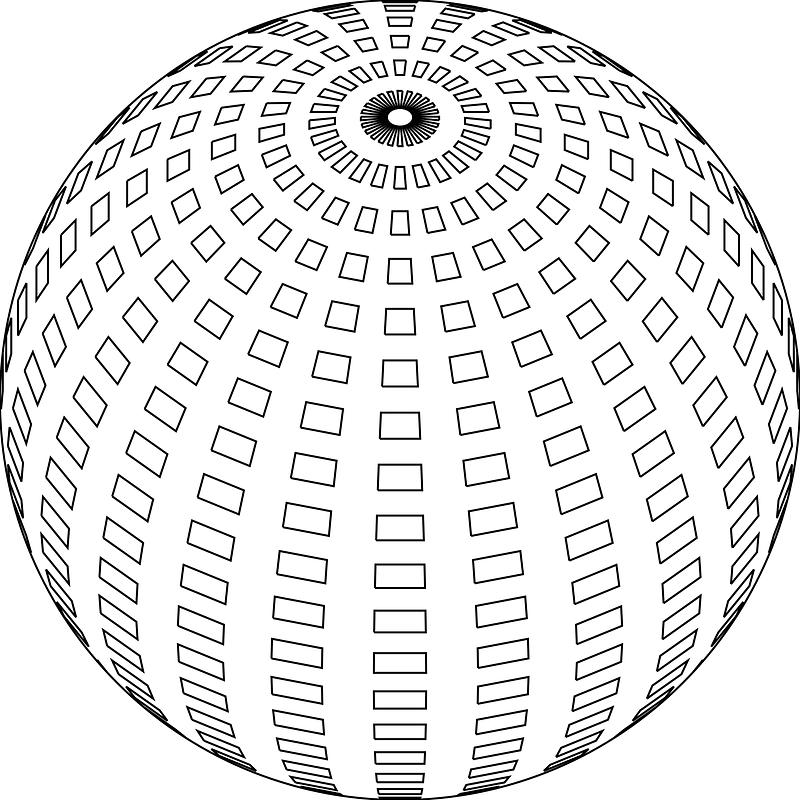 Sphere Made of Square Outlines