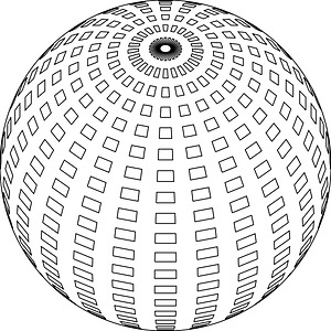 Sphere Made of Square Outlines