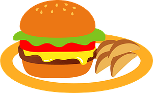 Hamburger and French Fries