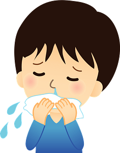 Man is Blowing Nose in a Tissue