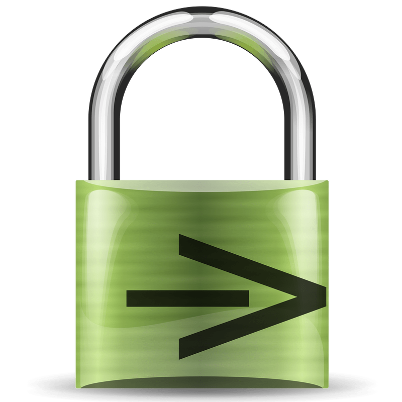 Padlock olive arrow