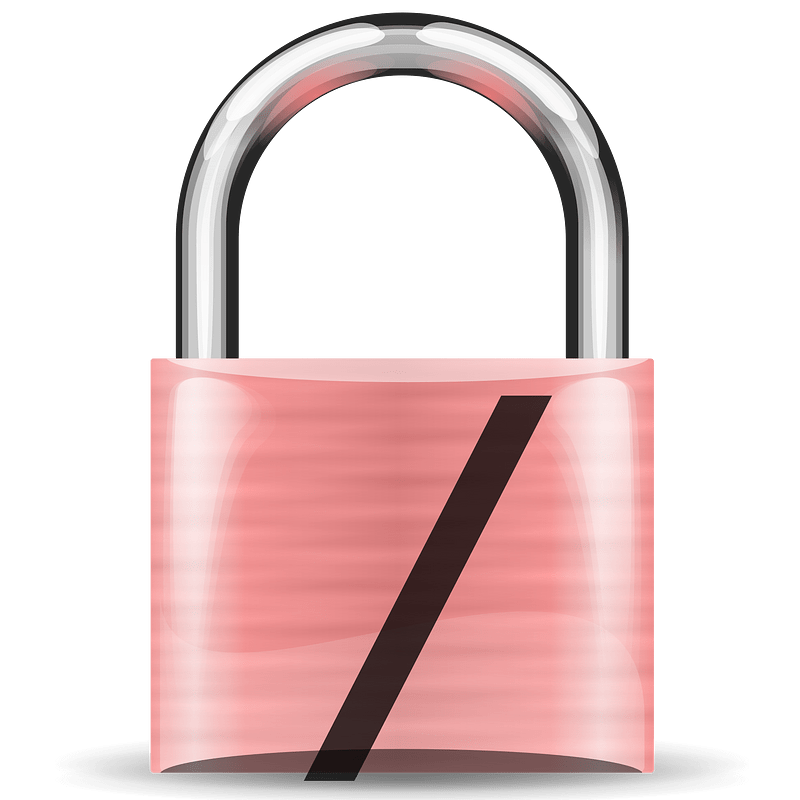 Padlock pink slash