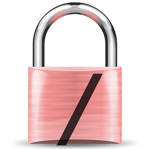 Padlock pink slash