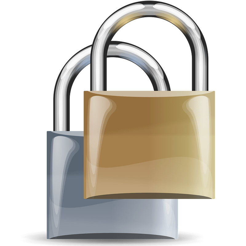 Padlock silver medium and bronze