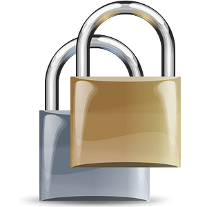 Padlock silver medium and bronze