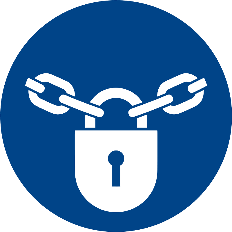 Padlock and chain icon