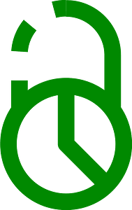 Lock green clock