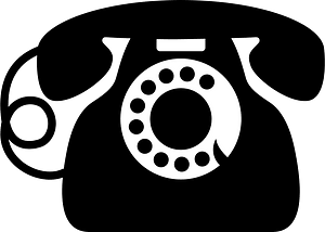 Rotary Dial Telephone - Black and White