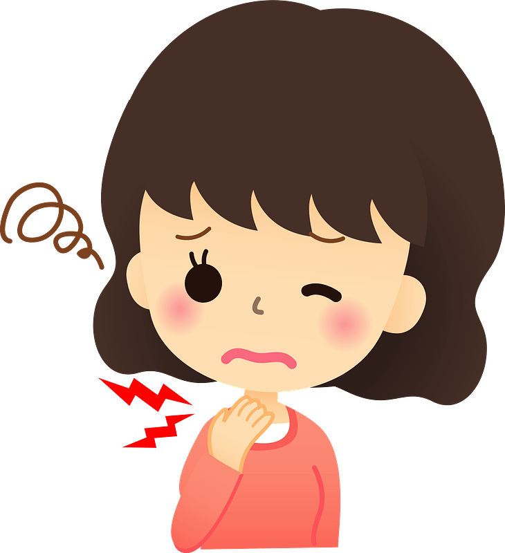 (Christine) Woman is Sick with Sore Throat and Cold