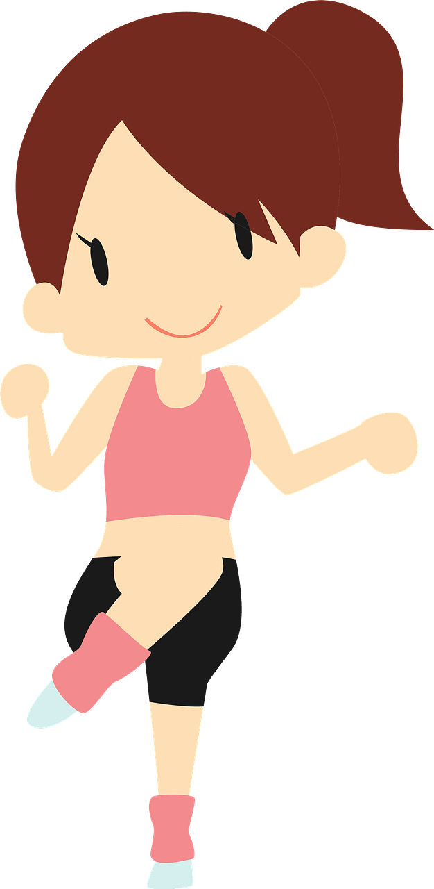 Woman is Doing Aerobic Exercise